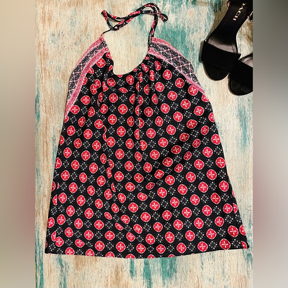 Ann Taylor Loft;; Small Black/Red Halter - Picture 3 of 9